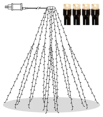 Immagine prodotto di Albero mantello catena luminosa bianco caldo 8x2m fili di luce 360 LED