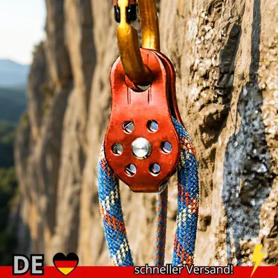Produktbild von Seilrolle Drehbare Umlenkrolle 26kN Klettern Bergsteigen