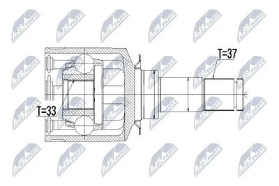 Produktbild von NTY Gelenksatz Antriebswelle Vorne Links passend für MERCEDES-BENZ M-Klasse (W164) NPW-ME-049