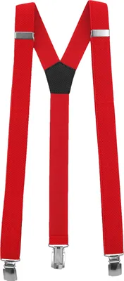 Produktbild von Fabio Farini - 1 Stück Schmales Y-Design mit 3cm Breite verstellbar mit extra starken Clipverschluss, Rot