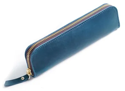 Produktbild von Omgoods - Stifthalter aus Leder - Vintage-Retro-Stil, mit 4 Stifthaltern und Reißverschluss