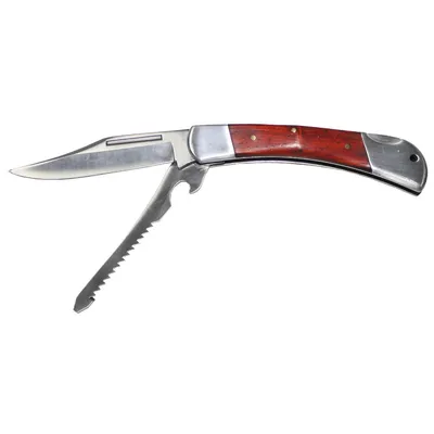 Produktbild von Klappmesser, "Hunter", Metallgriff mit Holzeinlage