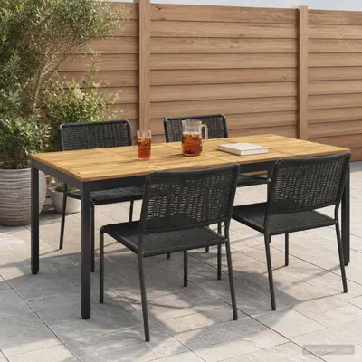 Produktbild von Möbel Gartentisch Weiß und Schwarz 196 x 100,5 x 75 cm - Gartentische &17370
