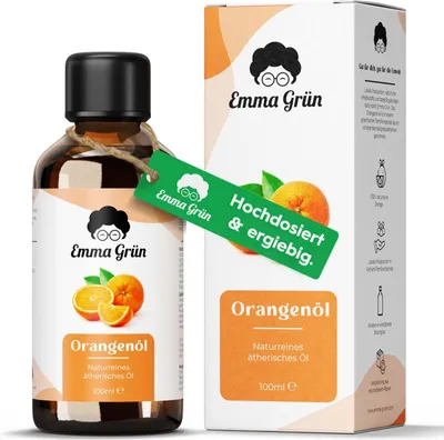 Produktbild von Emma Grün® Bio Orangenöl 100ml – Ätherisches Öl für Diffuser & Raumduft