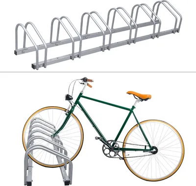Produktbild von Yakimz Fahrradständer für 1/2/3/4/5/6 Fahrräder Fahrrad Mehrfach-Ständer Verzinkt Bike Fahrradhalter(6-fach)