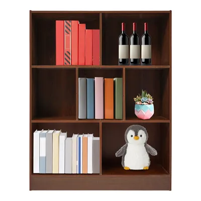 Image de Bibliothèque à 7 compartiments 80*23*100cm au sol Chêne foncé