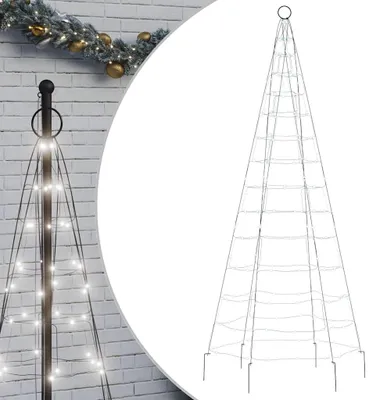 Obrázok produktu pre vidaXL LED vianočný stromček, 200 LED diód, studená biela, 180 cm