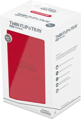 Produktbild von Ultimate Guard Twin Flip`n`Tray 160+ XenoSkin Monocolor Rot
