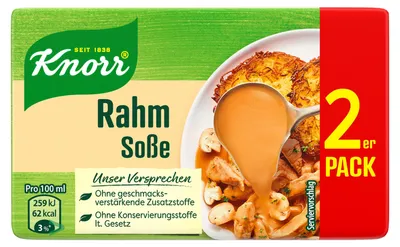 Produktbild von Knorr Rahm Soße (2x250ml Packung)