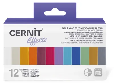 Immagine prodotto di Cernit Kit argilla polimerica Effetti argilla polimerica 12 x 25 g