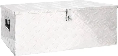 Produktbild von The Living Store Aufbewahrungsbox Silbern 100x55x37 cm Aluminium