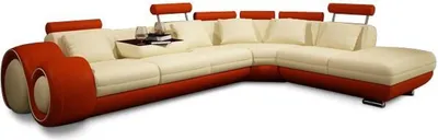 Produktbild von Ecksofa Sofa Couch Polster Wohnlandschaft Leder Sofas Garnitur LForm jvmoebel ®