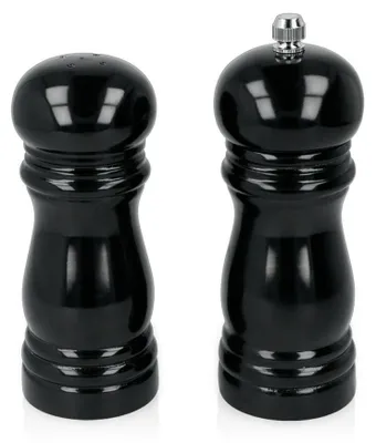 2er-Set Pfeffer- und Salzmühlen, schwarz, 17 cm, Keramikmahlwerk