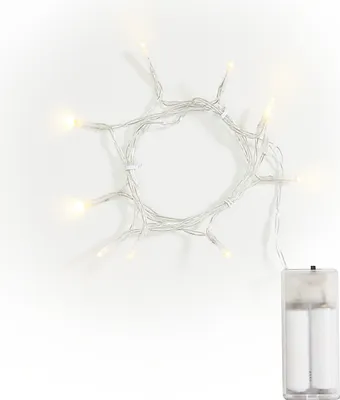Produktbild von VBS LED Lichterkette aus Kunststoff mit 10 warmweißen LEDs, batteriebetrieben