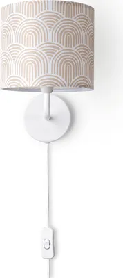 Produktbild von Tischlampe Nachttisch Stoffschirm Wandleuchte Wohnzimmer Tischleuchte Vintage
