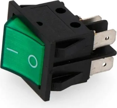 Produktbild von Einfacher Schalter Zweipolig 15A 250V Grün