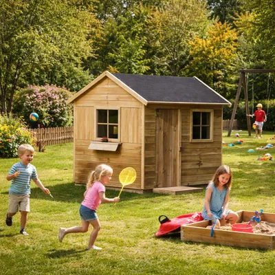 Produktbild von Kinderspielhaus Spielhaus Gartenhaus imprägniert Kiefer #3669
