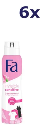 Produktbild von 6x Deospray 150 ml Invisible Sensitive