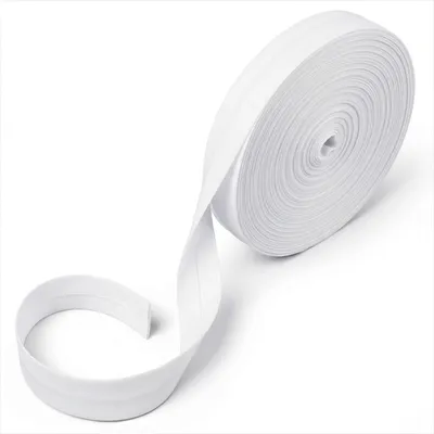 Produktbild von Schrägband, vorgeklappt, 20 Meter x 20 mm, weiß, aus Baumwolle, für Nähprojekte
