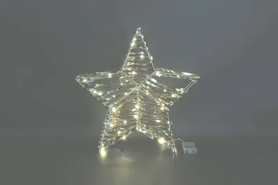 Produktbild von Countryfield Weihnachtsstern LED Dekoration gold 40cm glänzendes Metall
