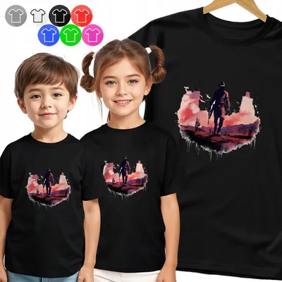 Produktbild von Kinder T-Shirt - KOWBOJ SYLWETKA PUSTYNIA für Jungen - S