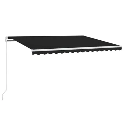 Obrázok produktu pre vidaXL Markíza ručne výsuvná s LED 400x350 cm antracitová
