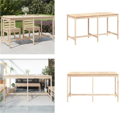 Image de vidaXL Table de jardin 203,5x90x110 cm Pin massif - Table de jardin - Tables de jardin - Table d'extérieur - Table de terrasse