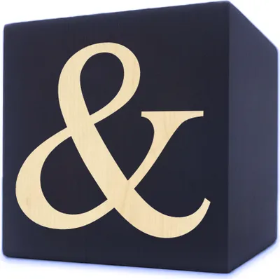 Image de Lettre en bois cube, 5 x 5 cm, noir, lettre &amp