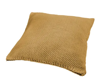 Produktbild von Hahn Primera Strickkissen Kissenbezug Perlmuster 50x50 cm senf ocker 545001-176