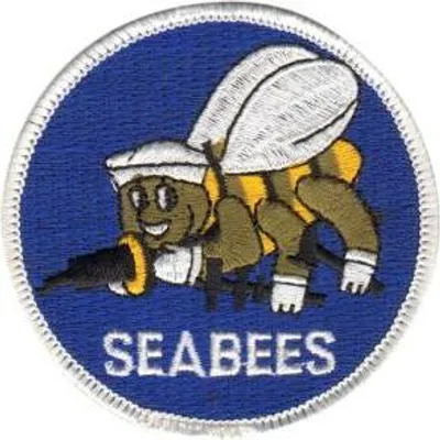 Produktbild von Aufnäher Patches rund blau SEABEES Gr. ca. 7,3 cm 20633