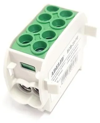 Obrázek produktu pro Svorkovnice rozbočovací Adelid SCB-25-G, 25mm, zelená, stohovatelná, DIN