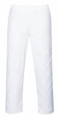 Image de Vêtements de travail Portwest : pantalon blanc à enfiler, style boulanger, taille XS