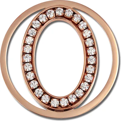 Produktbild von Amello Edelstahl vergoldet Zirkonia Coins rose weiß 30 mm Oval Damen ESC535EW