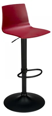 Image de Tabouret de bar de cuisine design avec pied réglable noir mat Grand Soleil Imola Matt - Bordeaux
