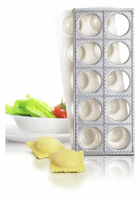 Raviolieprussen, vierkant, 30x10,7x2 cm, 320 g, 10 Formen