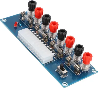Image de Jectse Alimentation de bureau -Plaque d'adaptation pour projets électroniques intégrés Fusibles interchangeables Connexion facile pour réseaux basse tension DIY