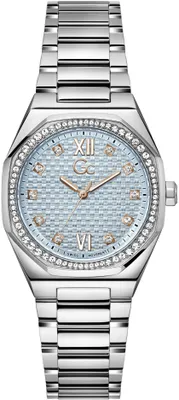 Produktbild von GUESS Collection Z25003L7MF GC Coussin Sleek Lady 34mm blau silber Damen Uhr NEU