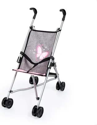 Produktbild von Bayer Design 30533AA Puppenbuggy, zusammenklappbar, Doppelräder, Sicherheitsgurt, aus Metall