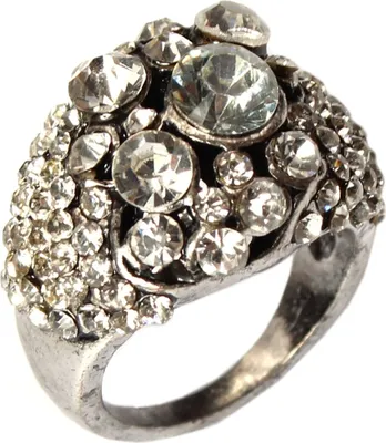Produktbild von Edelstahl Ring mit Strass Gr. 52 = 16,5 mm Silber