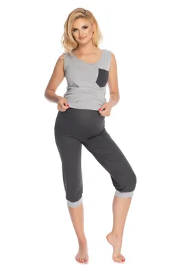 Zdjęcie produktu dla PeeKaBoo Dásmke Piżama ciążowa Quietter szara L/XL