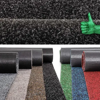 Produktbild von Fußmatte Türvorleger Schmurzfangmatte POET 45x75cm Kräusel Schwarz Robust Wasserabweisend