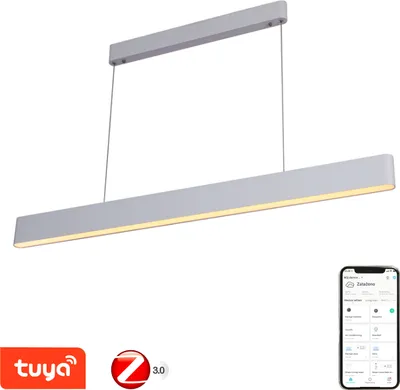 Produktbild von Immax NEO MILANO Intelligente lineare Pendelleuchte 120cm, CCT 40W/RGB 18W, weiß Zigbee 3.0