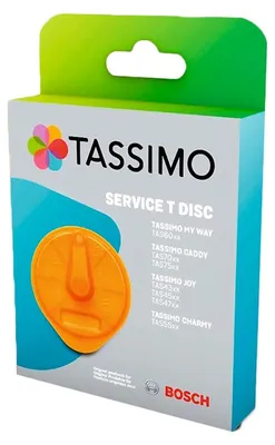 Immagine prodotto di Bosch 17001491,00632396,00576837 Disco a T di pulizia arancione per Tassimo