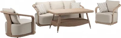 Immagine prodotto di Mobili in rattan per esterni mobili da balcone mobili da giardino set di sedute mobili da patio 4 pezzi.