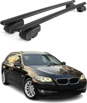 Produktbild von Dachträger Gepäckträger für BMW 5er F11 Touring 2010-2016 ABE Alu Schwarz 2x
