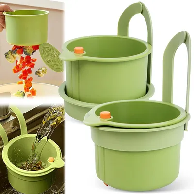 Imagen del producto de Colador para fregadero, colgante, multifuncional, para lavar verduras