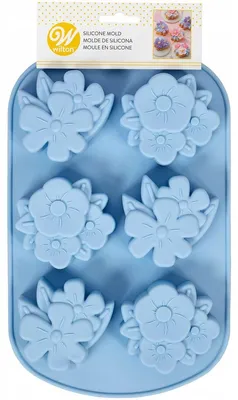 Produktbild von Wilton Silikonform Blumen 6 Mulden Backform
