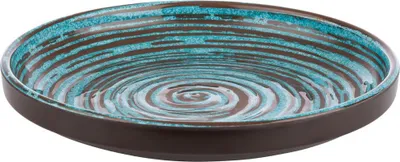 Produktbild von APS 85203 Teller CANCUN, Melamin, Ø 23 cm, Höhe 3,5 cm, türkis/braun