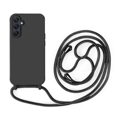 Produktbild von Handykette für Samsung Hanyhülle mit Band Hülle mit Kodel Smartphone Halskette Galaxy A25 Schwarz