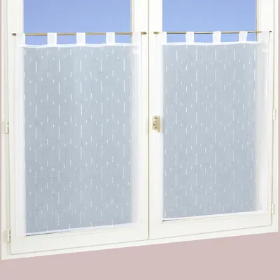 Gardine, Polyester, weiß, 60 x 120 cm, 1 Stück